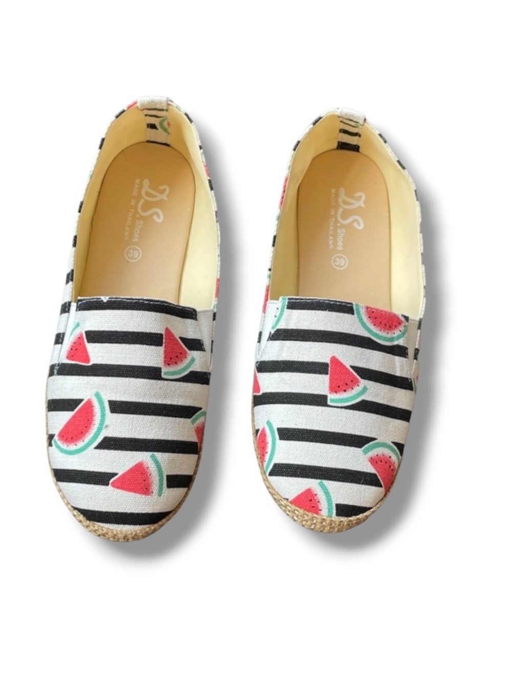 DS Shoes watermelon print espadrilles
